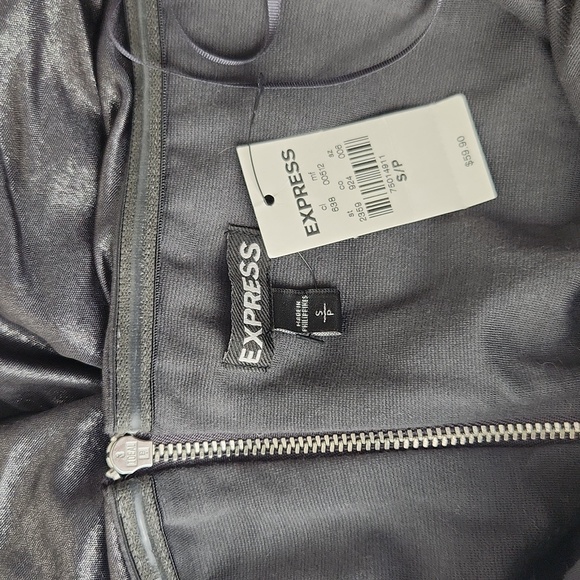 Express Ruched Tube Cocktail Metallic Top - Picture 7 of 15